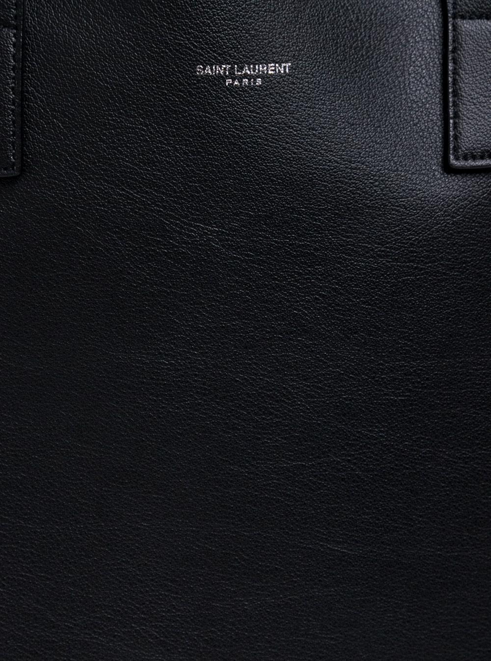 Saint Laurent Men Shopping Bold Handbag In Black Leather