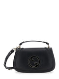 Gucci Women 'Blondie' Black Handbag With Gg Logo Plaque On The Front In Leather Woman
