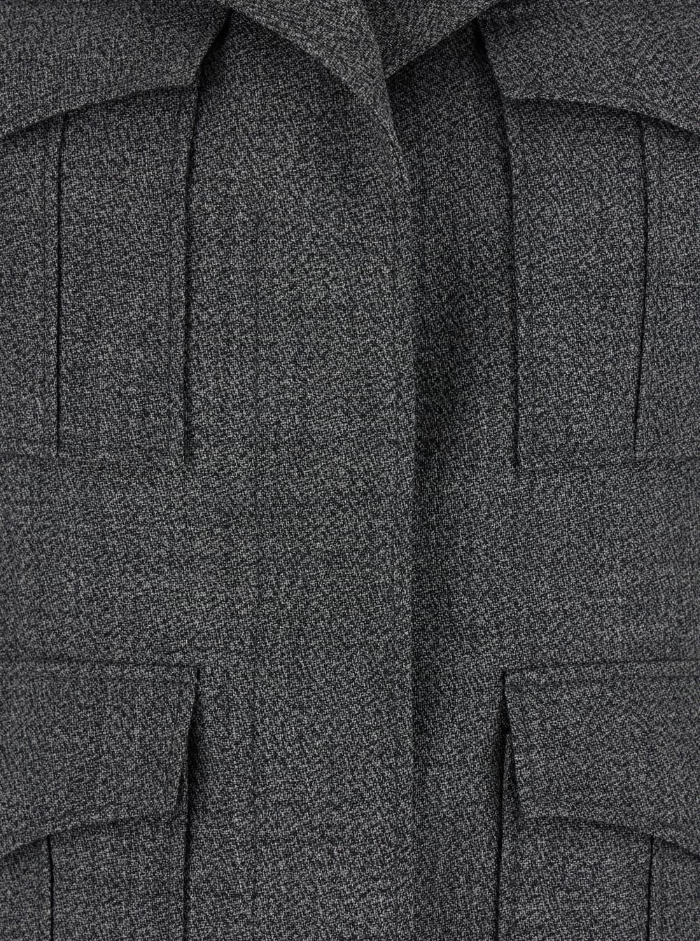 Alexander Mcqueen Women Grey Jacket With Wide Notched Revers In Wool Woman
