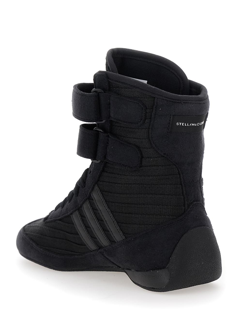 Stella Mccartney Women 'Rasant' Black Sneakers With Strap Closure And Logo Detail On The Side In Tech Fabric Woman