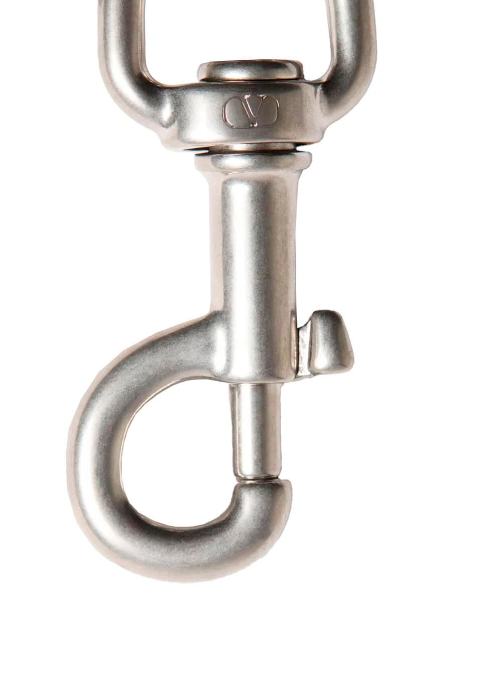 Valentino Garavani Men Metallic Keyring With Vlogo Charm In Brass Man