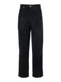 Isabel Marant Etoile Women 'Kelvina' Black Jeans With Logo Patch On The Rear And Tapered Leg In Denim Woman