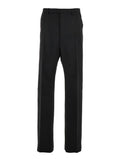 Rick Owens Men 'Geth' Black Tailored Trousers With Belt Loops In Wool Man