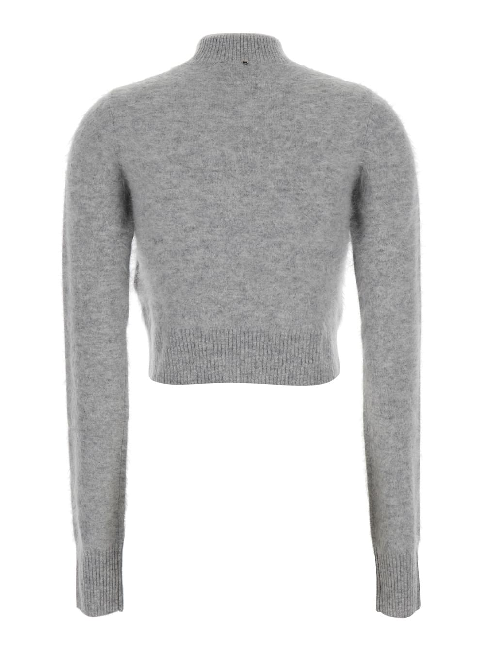 Sportmax Women 'Gubbio' Grey Cropped Sweater With High Neck In Cashmere Woman