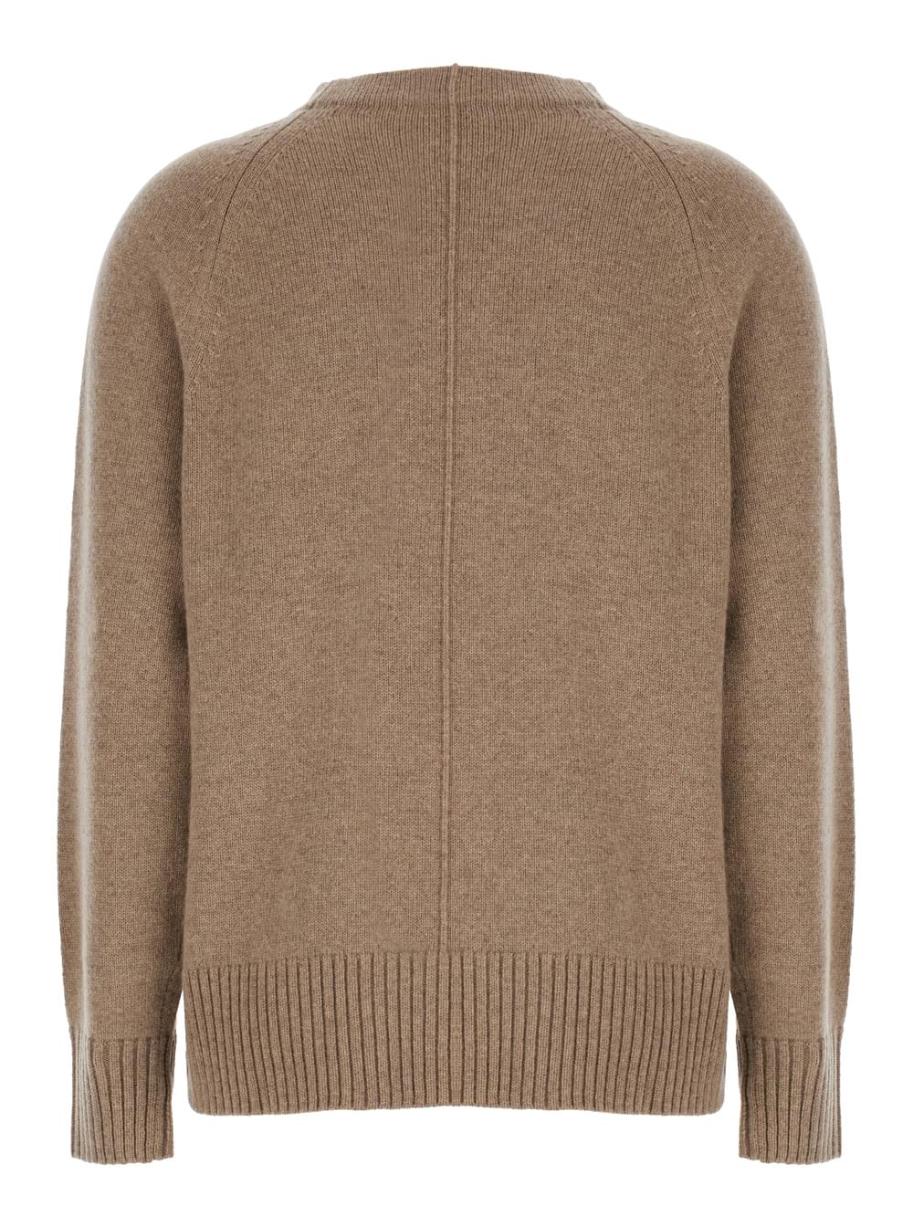 Max Mara Women 'Toldim' Beige Crewneck Sweater With Middle Stitch Detail In Cashmere Woman