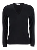 Max Mara Women Black V-Neck Sweater In Cashmere Woman