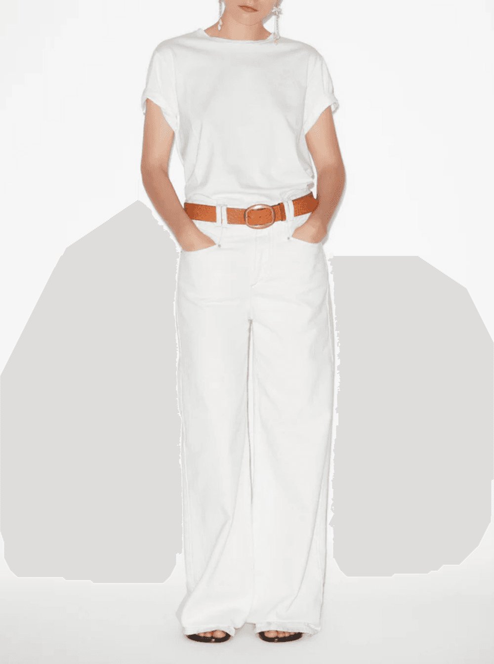 Isabel Marant Etoile Women 'Aby' White T-Shirt With Crew Neck And Short Sleeves In Cotton For Women