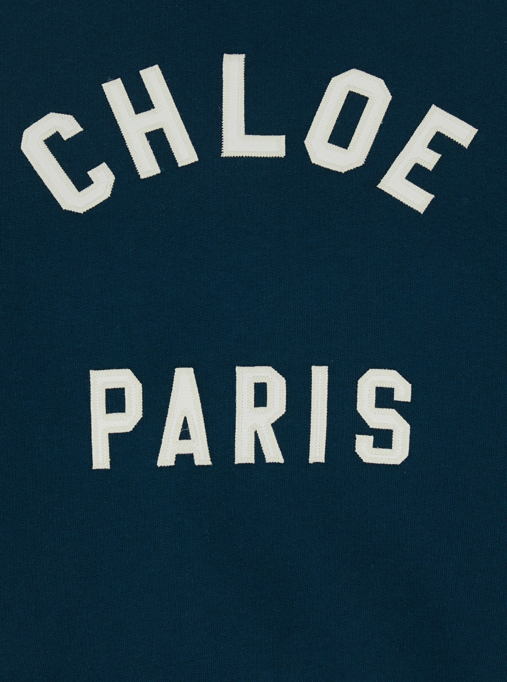 Chloé Women Crewneck Sweatshirt With Logo Lettering Print In Blue For Women