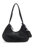 Ganni Women Shoulder Bag 'Bou Bag Hobo Medium' With Shoulder Strap And Removable Black Leather Logo Patch For Women