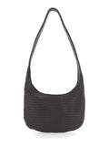 Bottega Veneta Men Brown  Crossbody Bag With Top Zip Closure And Intreccio Motif In Leather For Men