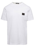Dolce & Gabbana Men Crew Neck 'Logo' White T-Shirt With Tag For Men