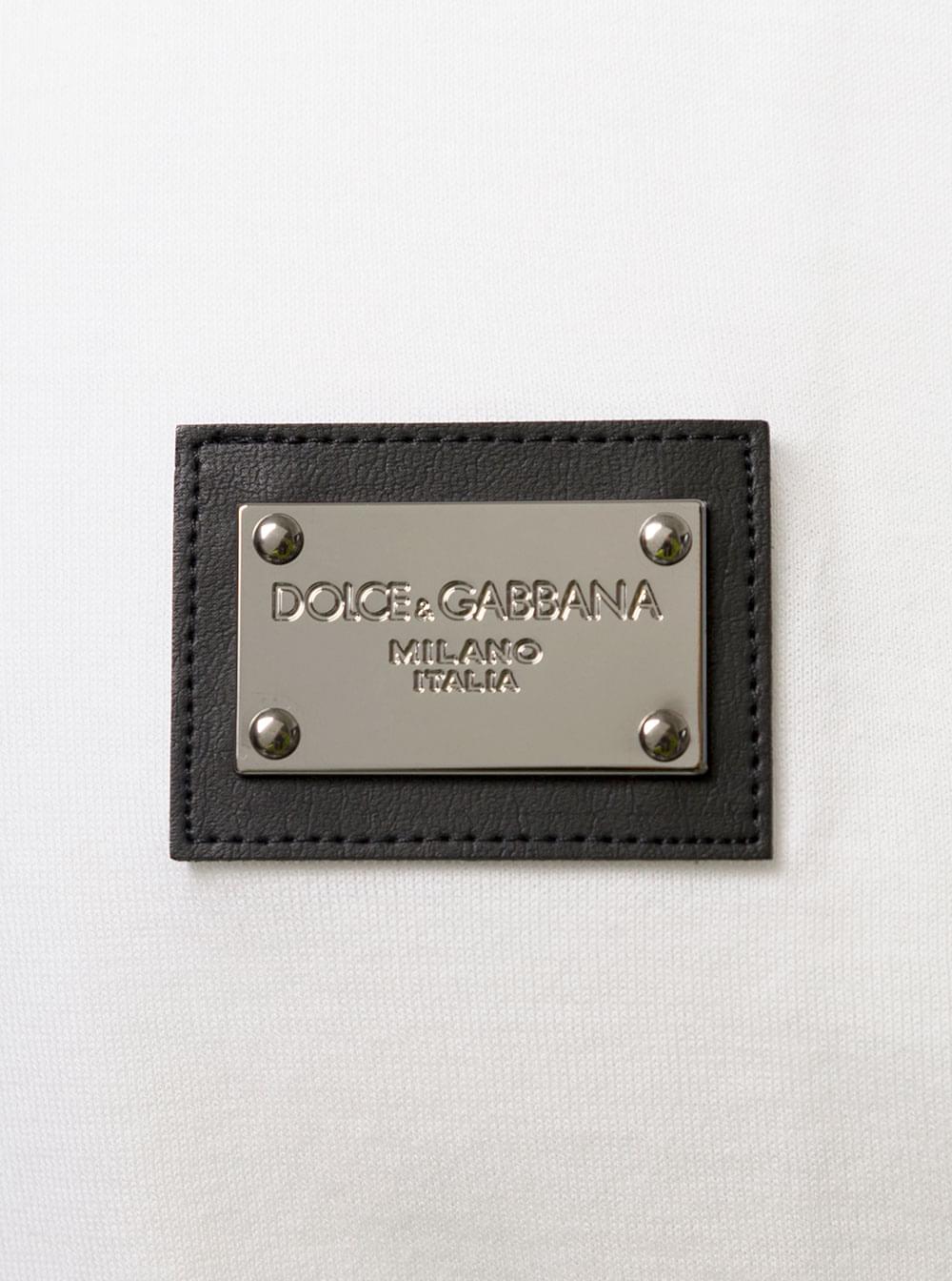 Dolce & Gabbana Men Crew Neck 'Logo' White T-Shirt With Tag For Men