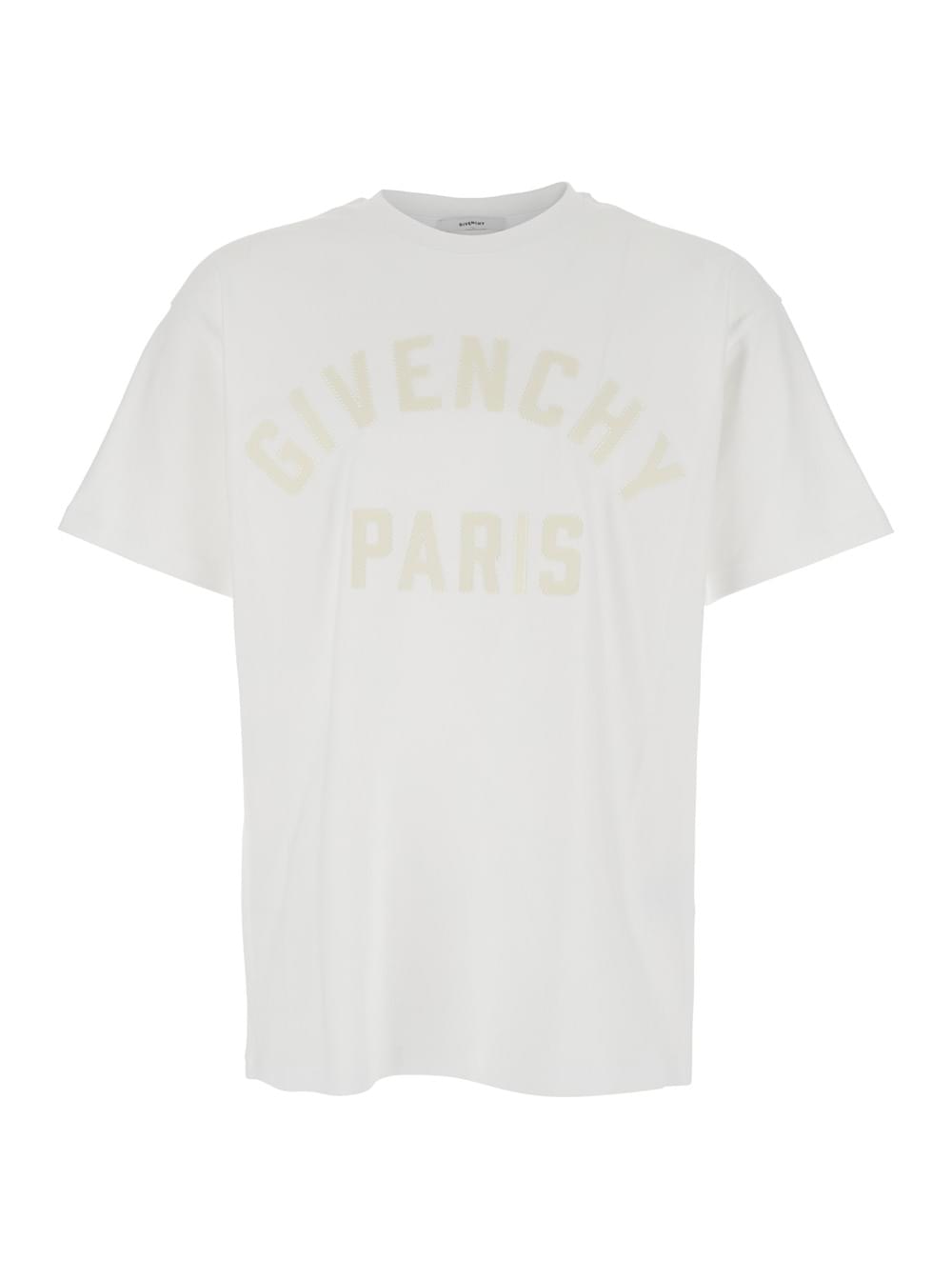 Givenchy Men White T-Shirt With Maxi Logo On The Front For Men