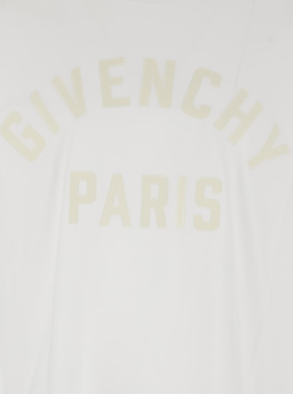 Givenchy Men White T-Shirt With Maxi Logo On The Front For Men