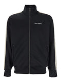 Palm Angels Men Men's Black 'Classic Logo' Sweatshirt With Printed Logo On Front In Tech Fabric