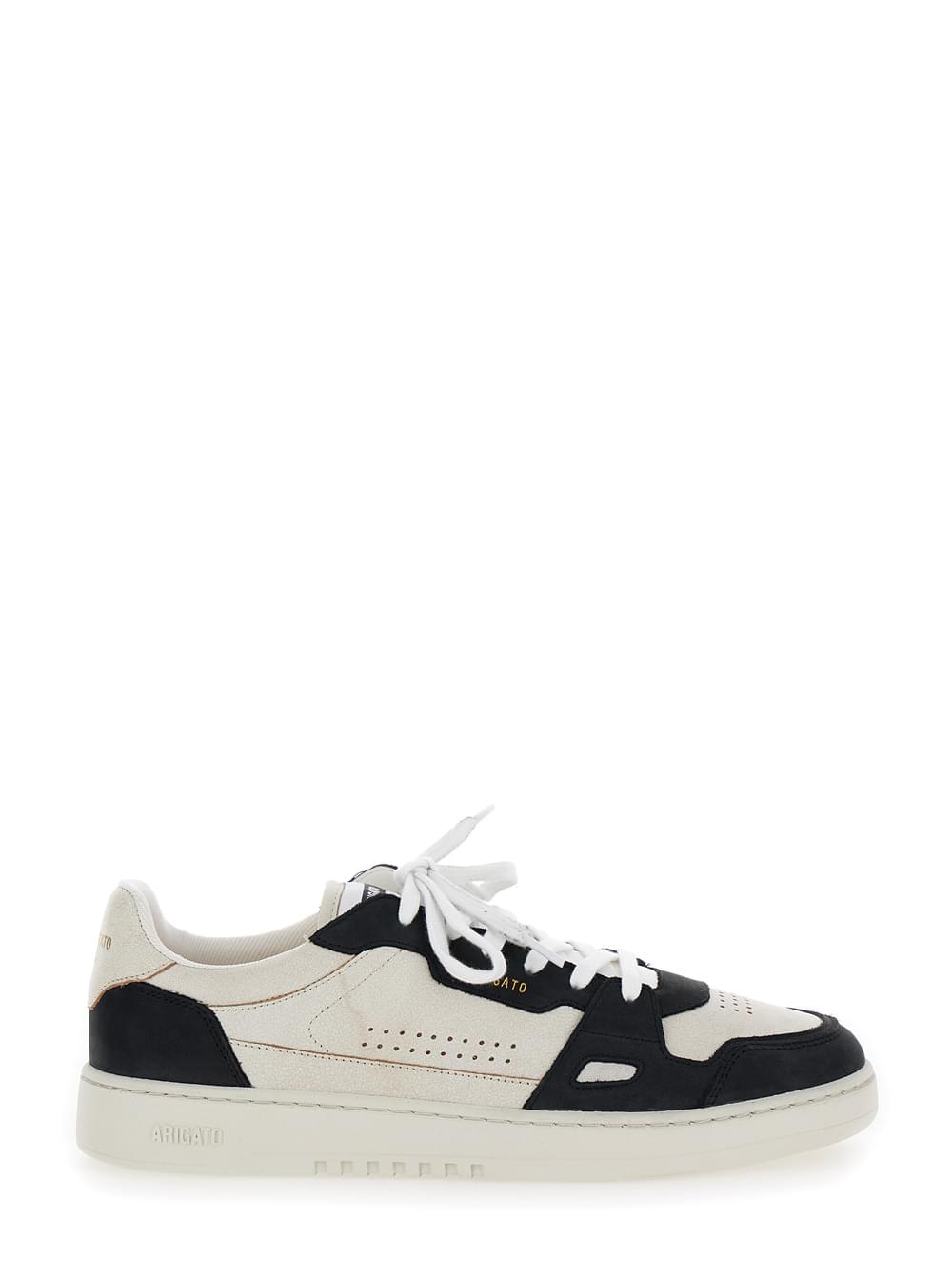 Axel Arigato Men Men's Black And Beige Leather Logo 'Dice Lo' Bicolor Sneakers