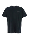 Givenchy Men Black T-Shirt With Logo Patch On The Front In Cotton For Men
