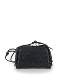 Bottega Veneta Women Crossbody Bag 'Concert' With Intreccio Motif In Black Leather For Women