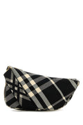 Burberry Women Embroidered Fabric Medium Shield Crossbody Bag