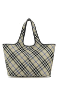 Burberry Women Embroidered Canvas Shopping Bag