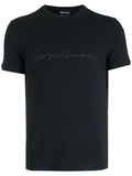 Giorgio Armani Men Asv Stretch-Viscose T-Shirt With Signature Logo