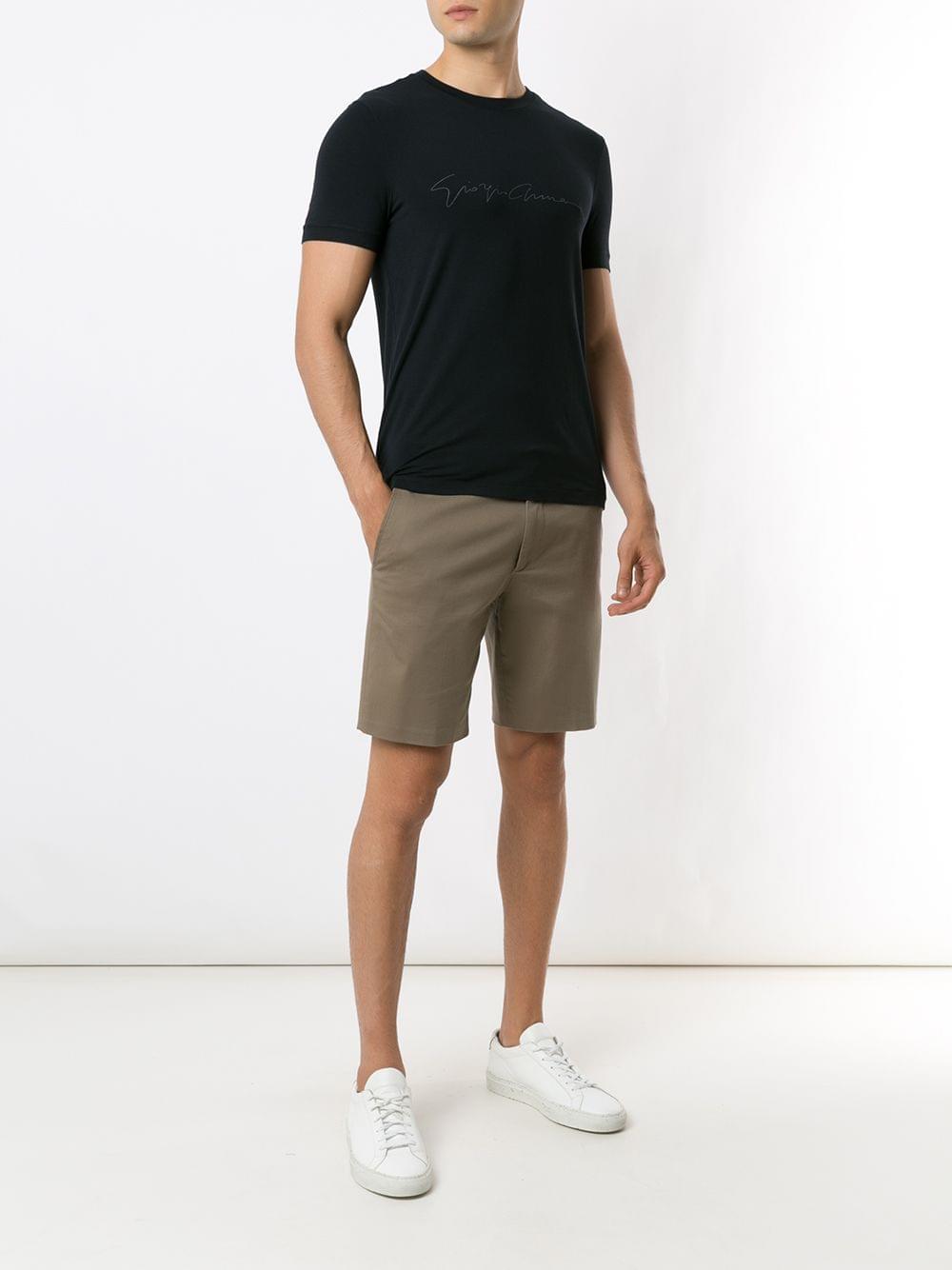 Giorgio Armani Men Asv Stretch-Viscose T-Shirt With Signature Logo
