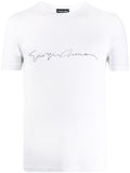 Giorgio Armani Men Asv Stretch-Viscose T-Shirt With Signature Logo