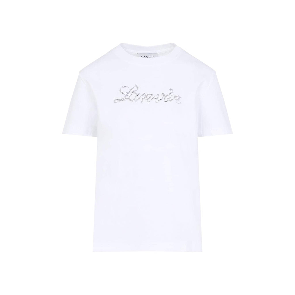 Lanvin Embroidered Script Logo T-Shirt Women
