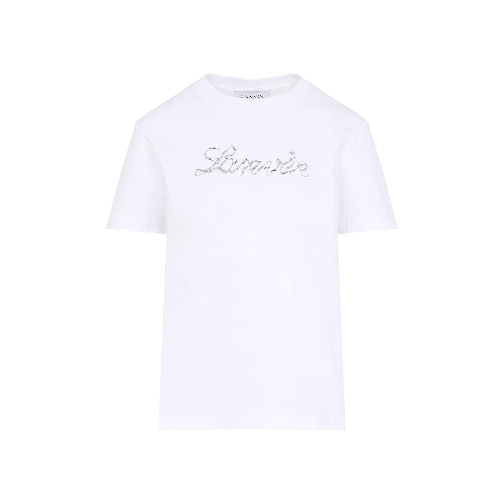 Lanvin Embroidered Script Logo T-Shirt Women