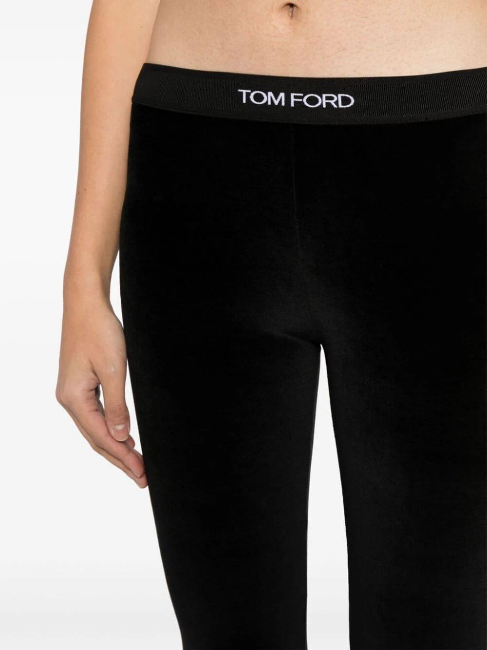 Tom Ford Women Stretch Lustrous Velour Signature Leggings