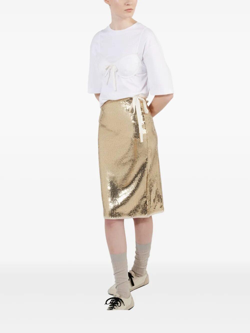 Prada Women Sequined Pencil Skirt