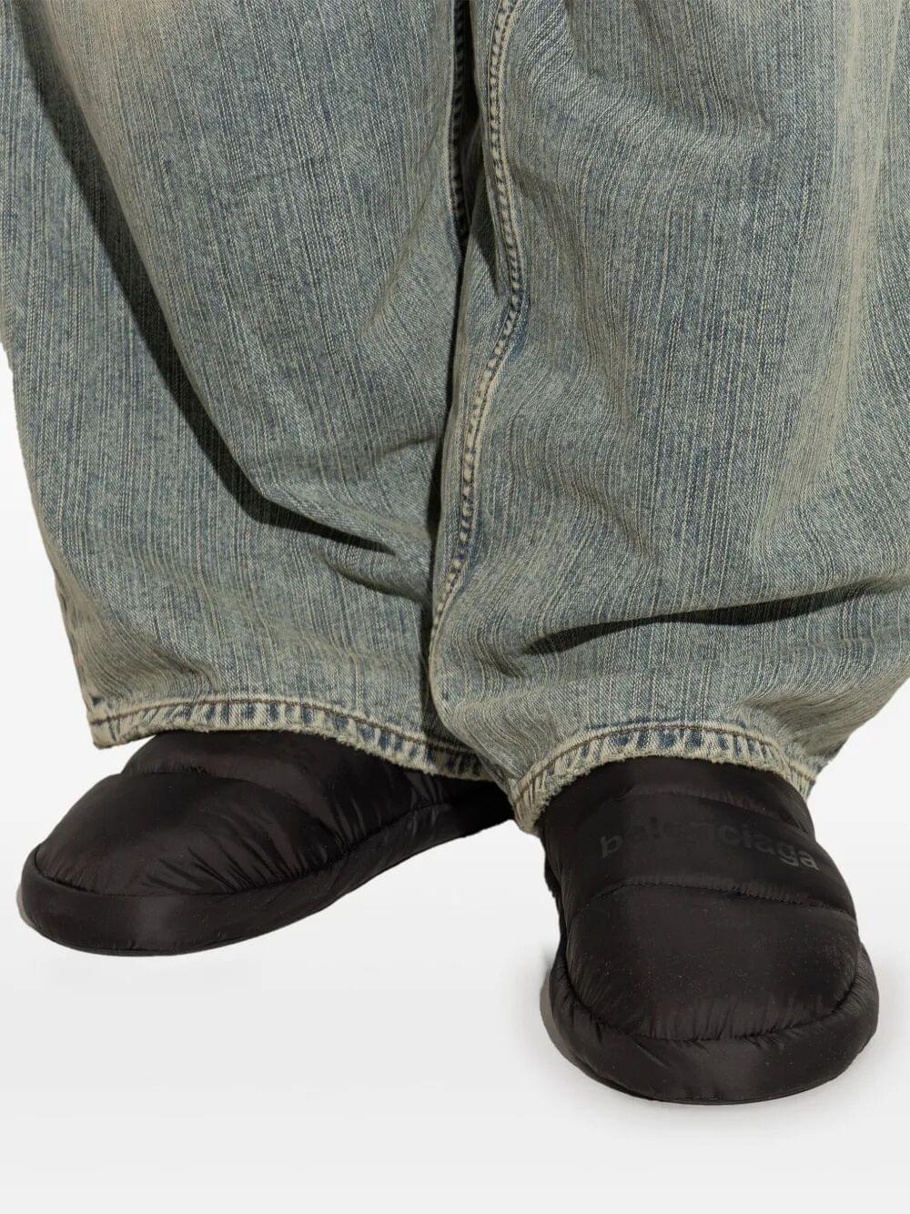 Balenciaga Men Polyamide And Fleece Alaska Slipper