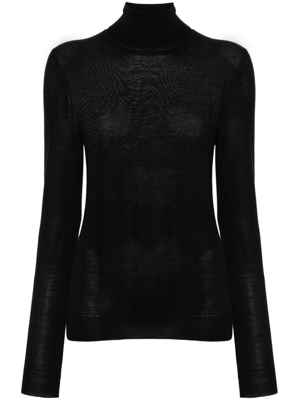 Saint Laurent Women Cassandre Wool Turtleneck Sweater