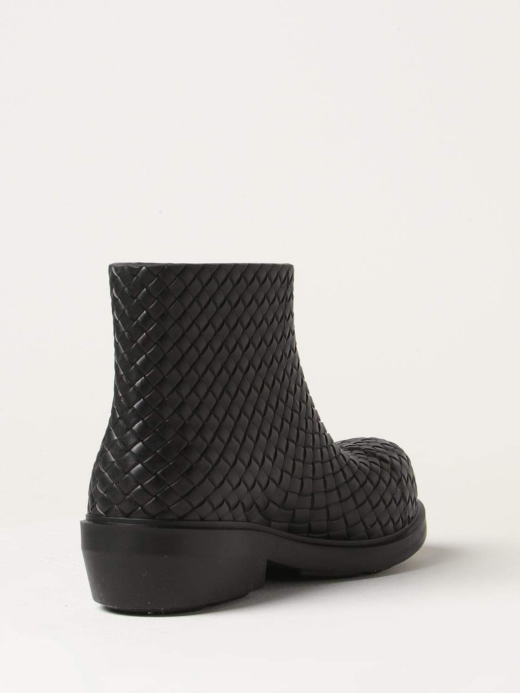 Bottega Veneta Men Bottega Veneta Fireman Ankle Boots In Woven Rubber