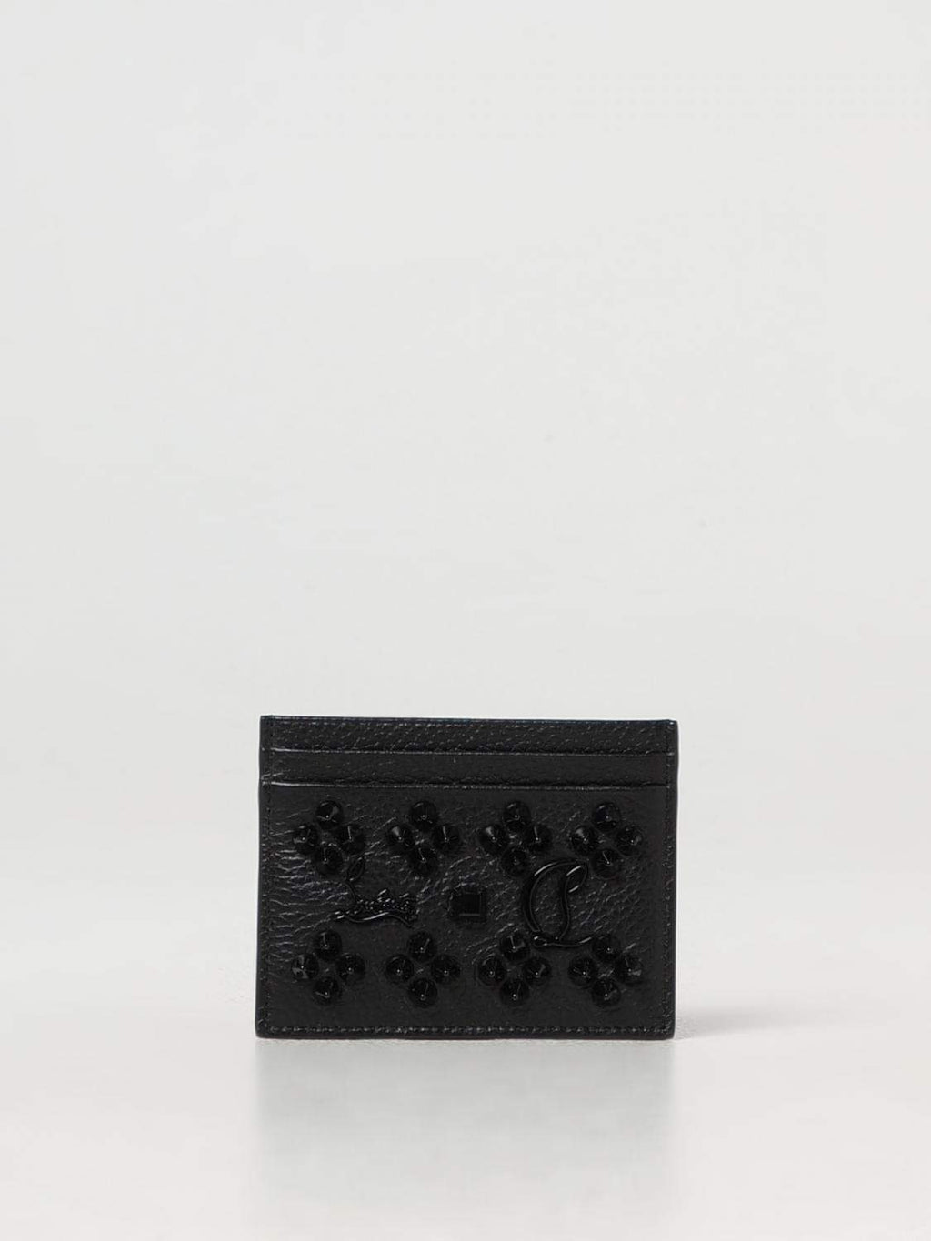 Christian Louboutin Women Kios Hammered Leather Credit Card Holder Christian Louboutin