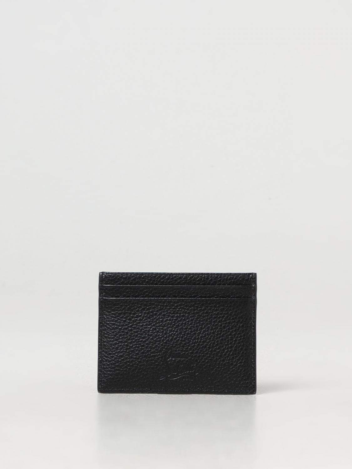 Christian Louboutin Women Kios Hammered Leather Credit Card Holder Christian Louboutin