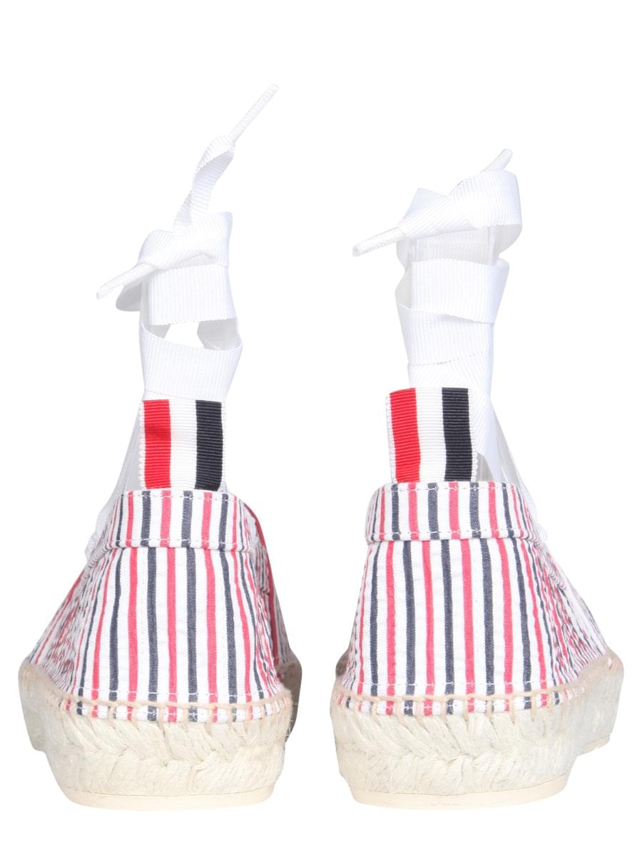 Thom Browne Women Seersucker Cotton Espadrilles
