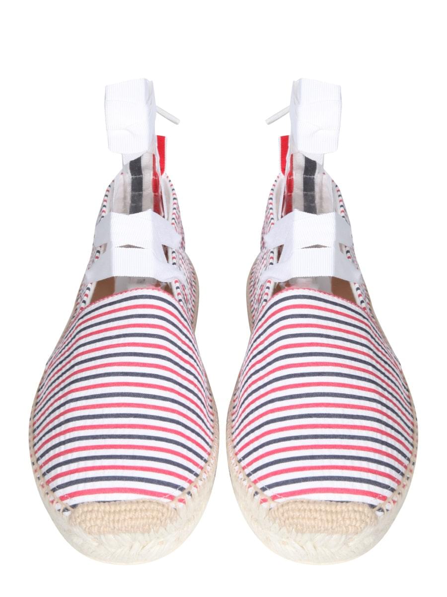 Thom Browne Women Seersucker Cotton Espadrilles