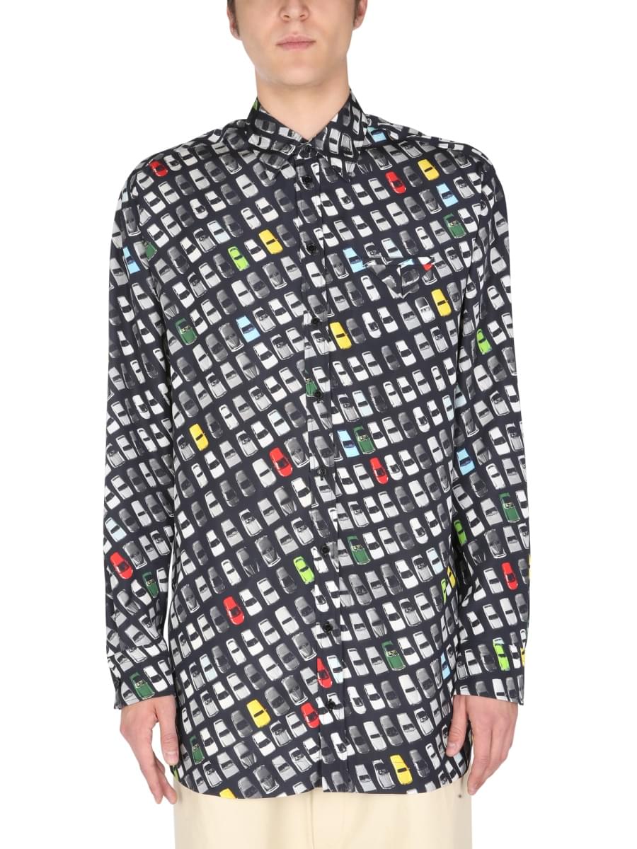 Bottega Veneta Men Shirt With Allover Print