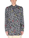 Bottega Veneta Men Shirt With Allover Print
