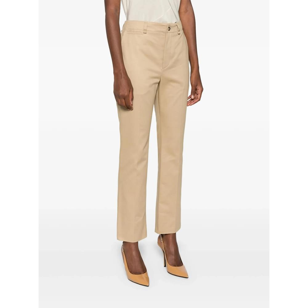 Saint Laurent Neutrals Trousers - Straight Trousers Women