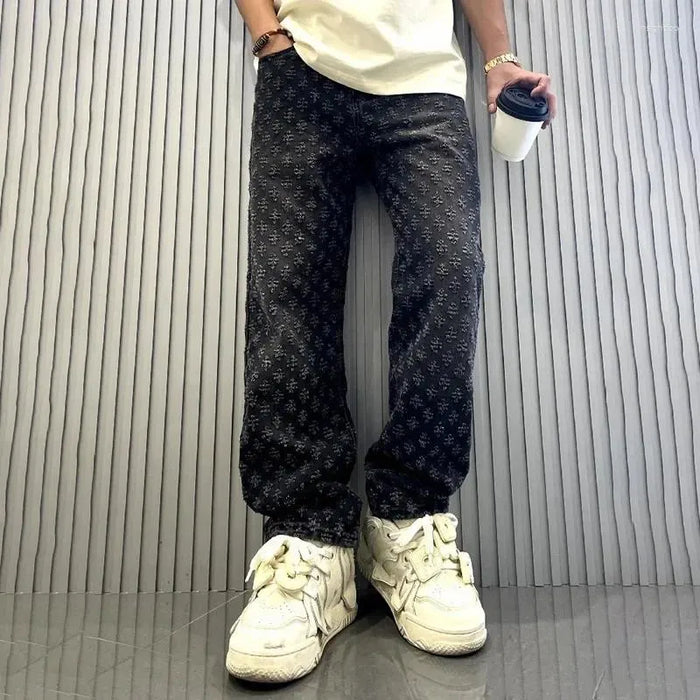 Jacquard Pattern Jeans