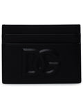 Dolce & Gabbana Black Leather Card Holder Women