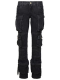 The Attico 'Essie' Black Cotton Jeans Women