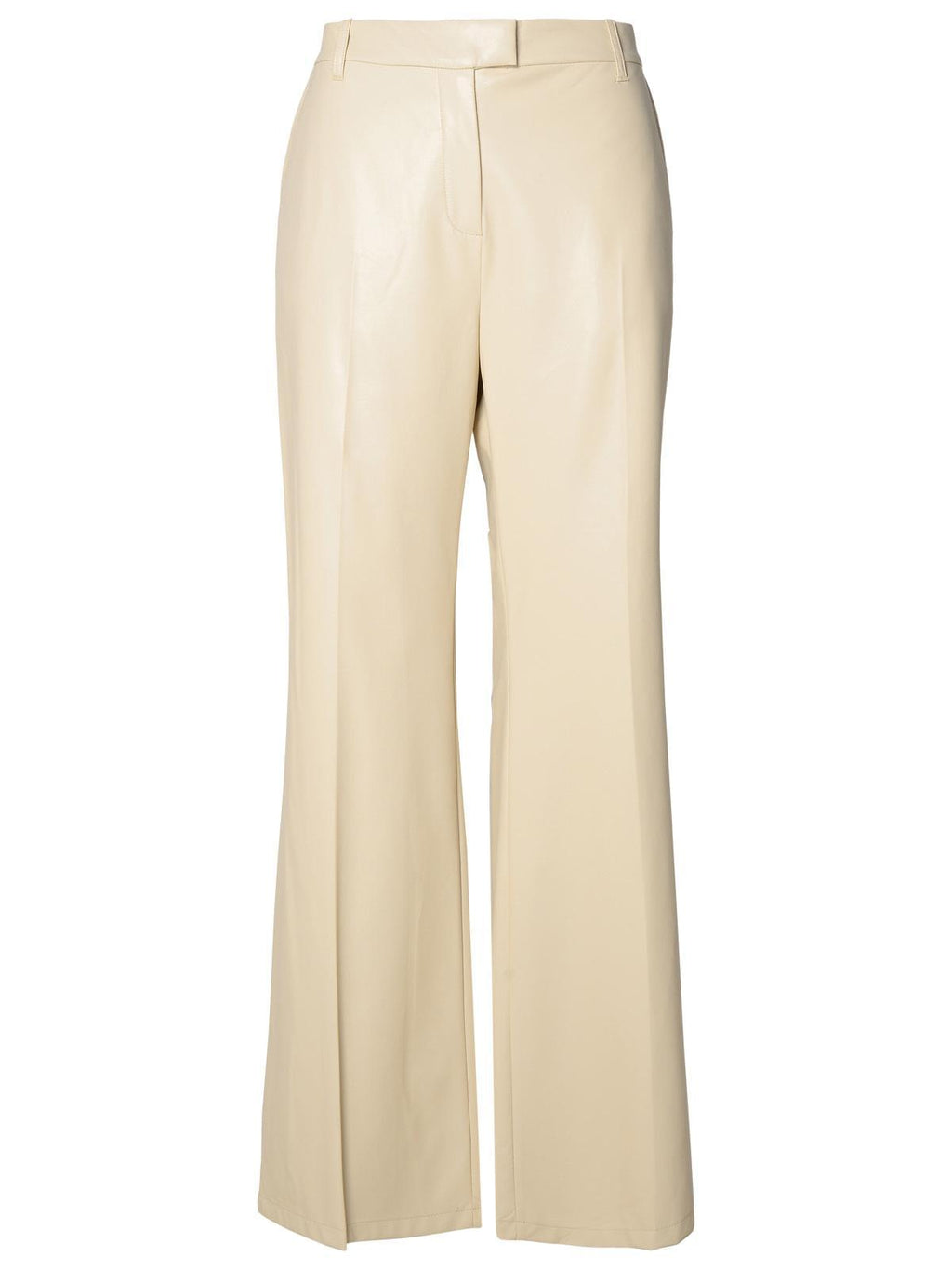 Stand Studio Ivory Polyurethane Blend Trousers Women