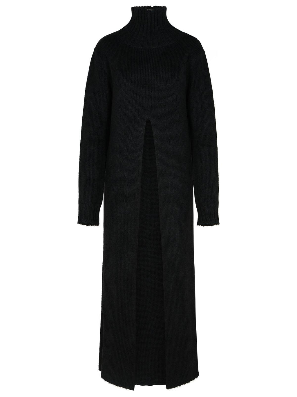 Jil Sander Black Alpaca Blend Dress Women