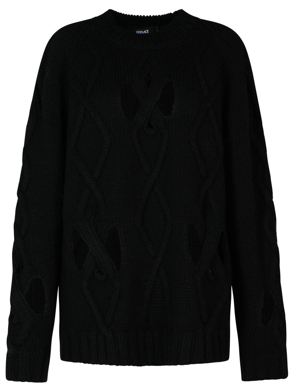 Versace Black Wool Blend Sweater Men