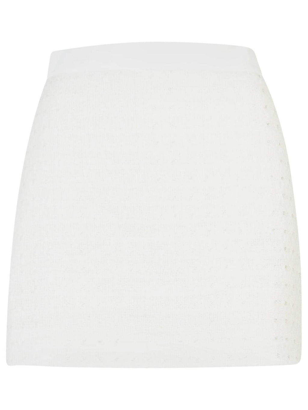 Casablanca White Cotton Blend Miniskirt Women