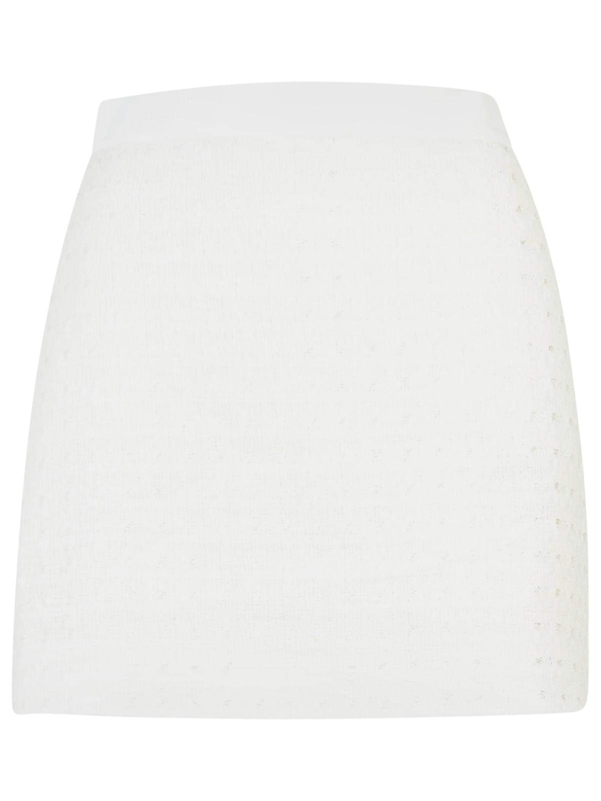 Casablanca White Cotton Blend Miniskirt Women