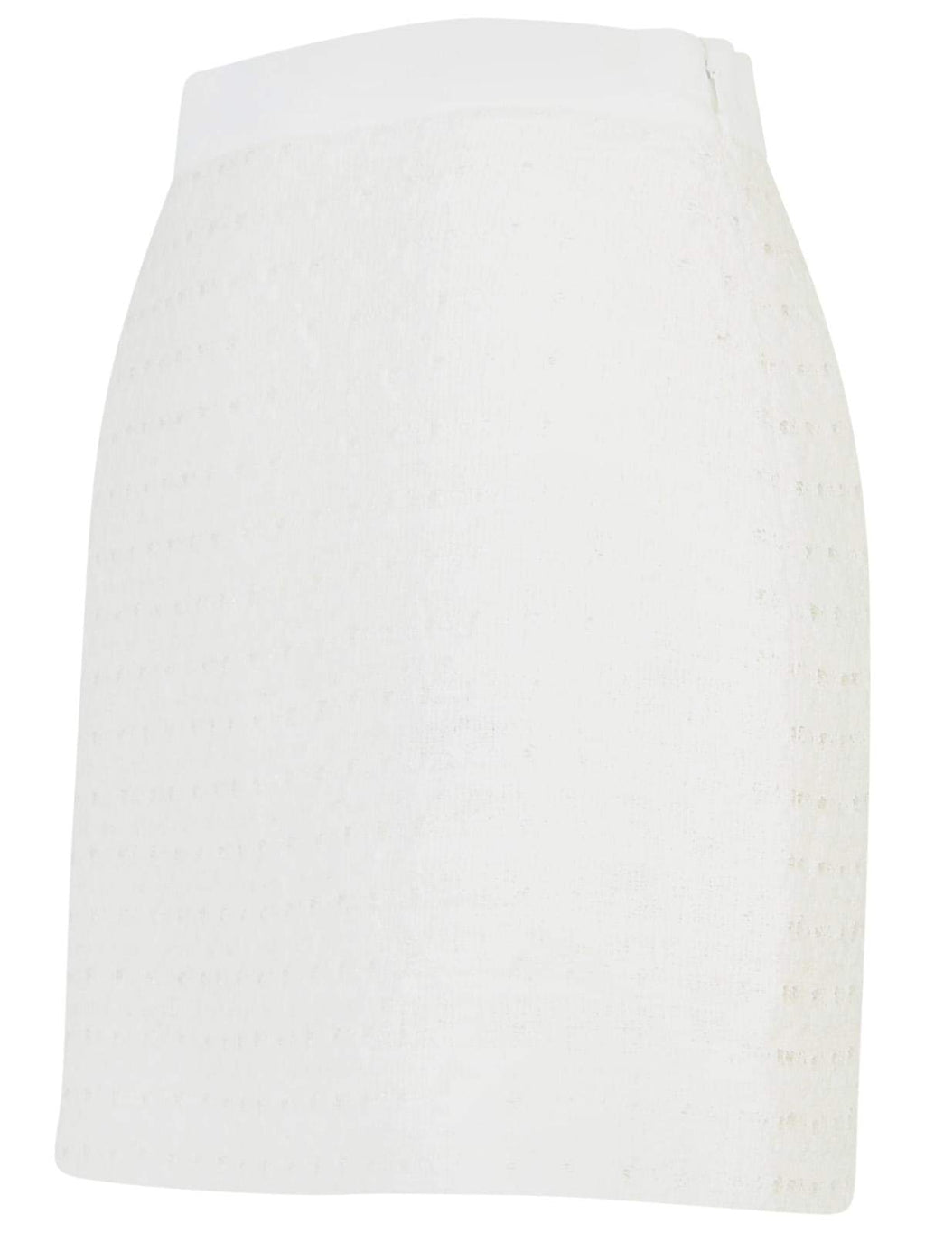 Casablanca White Cotton Blend Miniskirt Women